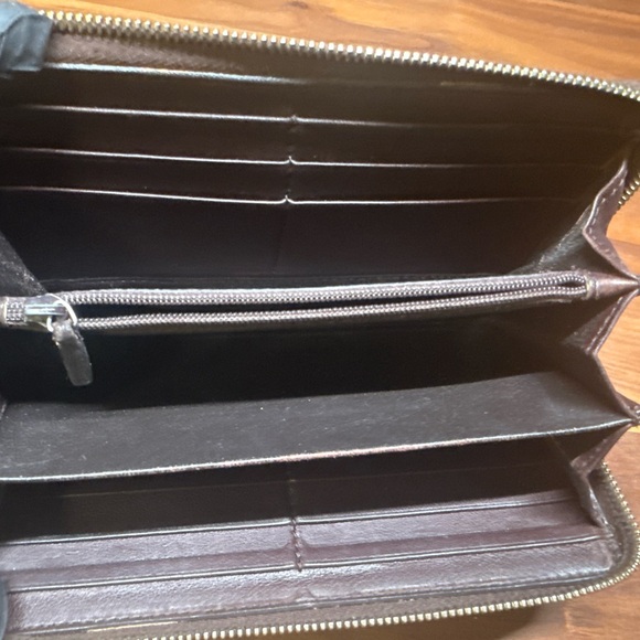 Gucci Long Wallet GG Interlocking Leather Chocolate Brown - Picture 6 of 9